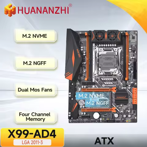 HUANANZHI X99 AD4 LGA 2011-3 XEON X99 Motherboard support Intel E5 2640 2666 2670 2678 2696 V3V4 DDR