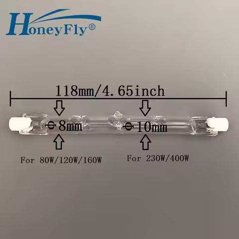 HoneyFly 5pcs J118 Halogen Bulbs Lamp Energy C 220V 80W 120W R7S Double Ended Filament Flood Light Q