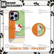 Hello Kitty Magnetic Case with Magnetic Popsocket – Soft TPU, Anti-dirt, Anti-Scratch | DKshop