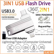 2in1 Kingston OTG Pendrive TypeC/Lightning Flash Drive 1TB 2TB Thumb Drive For OTG Iphone Pendrive A
