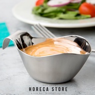 Sauce Boat Stainless Steel 5oz/3oz - 10cm/8cm, Gravy Dish for BBQ & Steak, Porcelain, Hotel/Restaura