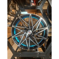 SPORT RIM 17 INCH 7jj 8H100/114.3 ET42 7875 BC Black/Blue Taiwan Brand