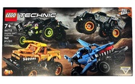 LEGO Technic Monster Jam Collection 66712 Model, Building Kit, 2-in-1 Pull Back Toy, Megalodon, Grav