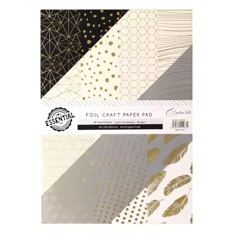 Creative Path A4 Foil Scrapbooking Papers Supplies Crafts Materials 28 Sheets Cardmaking Background 