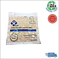 EE KOH Empty Vegetable Capsule 1000's size 1 exp date 2/2026