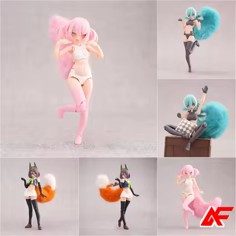 99S-Gel 1/12 Scale Machine Girl Accessories Goddess Device Fox Tail Wolf Tail For 6” Male Female Act