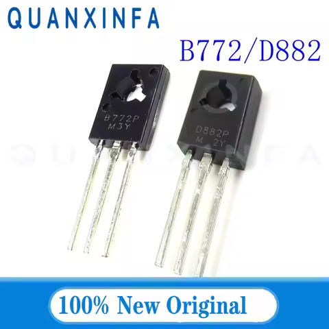 20PCS 2SD882P 2SB772 B772/D882 NPN triode direct-TO-126 new original
