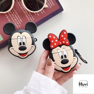 Mickey Minnie Silicone AirPod Case for AirPods 1 2 Case AirPod i11 i12 i18... included with hook