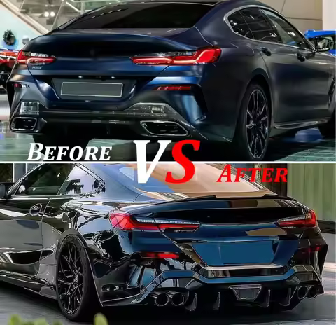 Magickit Rear Bumper Diffuser Lip for BMW 8 Series G16 Gran Coupe 840i M850i M-Sport 2018 2019 2020 