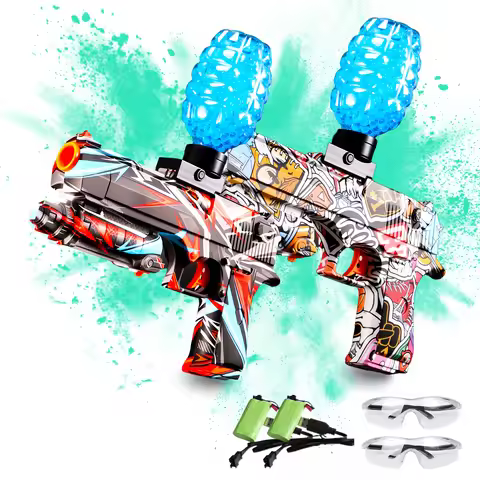 2-Pack Gel Ball Blaster, Electric Auto-Fire Splatter Gun,Outdoor/Indoor Games (Ages 14+)
