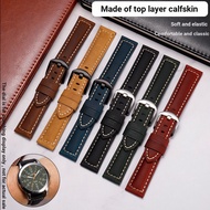 [Substitute Strap] Suitable for Fossil Fossil Strap Male FS4990 5585 FS4656 Genuine Leather Watch St