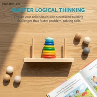Baby Wooden Trap Tower Building Blos Of Hanoi Tower Wooden Toys