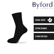 Byford Stokin Panjang (5 Pcs) | Byford Polyester Spandex Full Length Casual Socks - BSF1017W