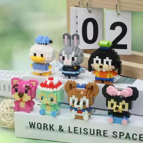 Disney Mini Building Blocks Birthday LinaBell StellaLou Mickey Minnie Donald Duck Winnie Nick Cartoo