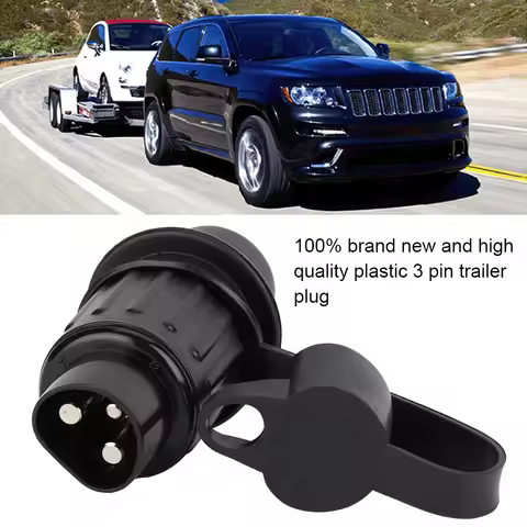 3 Pin Trailer Plug Trailer Adapter Plastic Trailer Plug Black Plastic 3 Pin Trailer Plug Wiring Conn