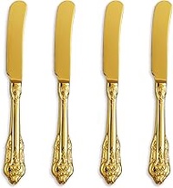 KEAWELL Gorgeous 6.9" Butter Spreader, 18/10 Stainless Steel, Set of 4, Gold Butter Knife