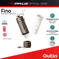 OutIn Fino Portable Electric Coffee Grinder – 28 Precise Grind Settings, Auto Stop & Clog Protection