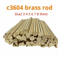 Dia2 3 4 5 6 7 8 9mm C3604 brass rod is used for spray nozzle length 625mm-2Pcs