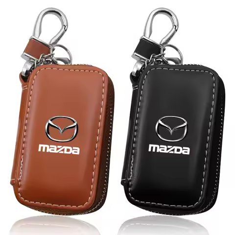 1pcs Leather Key Wallet Car Key Bag Multi Function Key Case Car Accessories For Mazda CX4 CX5 CX7 CX