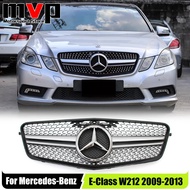 Chrome Silver Diamonds Style Racing Grille With Mesh Star Emblem Logo Badge For Mercedes Benz E W212