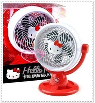 ♥小花花日本精品♥ Hello Kitty 紅色臉頭桌上型小款電風扇/電扇USB插頭23004108