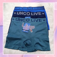Unolive Brand Men's Seamless Boxer Shorts U601 | 1 Box (Contains 3 Pcs) | Soft Knit Material