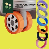 VASMALL - [CONTENTS 4 PCS] LUGGAGE WHEEL PROTECTOR | UNIVERSAL SILICONE SUITCASE WHEEL PROTECTOR | L