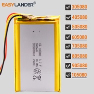 3Wires 505080 3.7V 3000mAh  Li-Polymer Li-ion Battery  Lipo Batteries 305080 405080 605080 705080 80