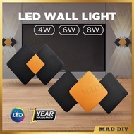 LED WALL LIGHT 4W 6W 8W MODERN DECORATIVE LED WALL LAMP LAMPU DINDING LED