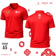 Shirt 8th Indonesian Independence Day T-shirt with official logo, August 17, 2026, August men Wanita