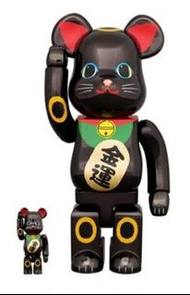 Bearbrick 招財貓 黑金運