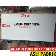 Melamin Putih Glossy Kilap 3Mm Uk 122X244 Papan Triplek Kayu Pvc Kuat