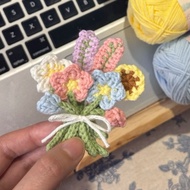 Flower bouquet keychain, 2 in 1 flower bouquet pin