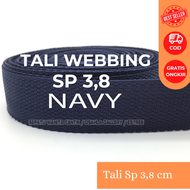 Tali Webbing Warna Biru Navy / Tali Webing3,8 cm Tebal Kuat/ Tali Sling / Tali Webbing / Pita Bisban