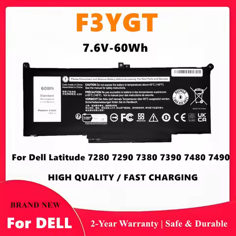 Replacement F3YGT Battery for Dell Latitude 7000 Series 7480 7490 7380 7390 7280 7290