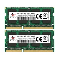 ZVVN 8GB Kit (2x 4GB) DDR3 1600MHz PC3-12800S 1.5V 3S4E16C11ZV01 SODIMM RAM Laptop Memory