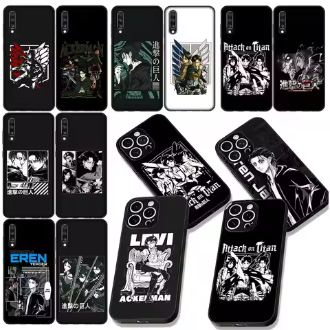 Jaeger levi Attack on titan Eren Phone Cover for Samsung Galaxy S22 S21 S20 FE Ultra Plus A35 A36 A3