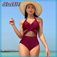 SUQI Woman Swimsuit, One-piece Sling Swimwear, 2024 Summer Padded Bra Biquini Swimming Suit Woman Beach Wear