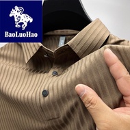 Ice Silk Polo Shirt Shirt Polo Shirt Summer Men's Clothing Slim-fit Fashion Men's Short-sleeved t-shirt Lapel Polo Business Polo Top Men