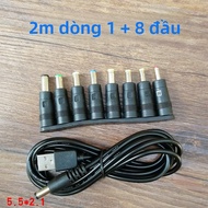 Cáp Dữ Liệu Đèn Tròn Chuyển Đổi Sạc Đầu Cắm DC5V DC3.5mm5.5 Holes Luna Line Power Source FORSAKE Out