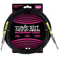 ERNIE BALL® สายแจ็คกีตาร์ 3 เมตร หัวตรง/หัวตรง แบบตัวนำสัญญาณคู่ (Guitar & Instrument Cable / P06048