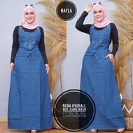 Rena Overall Rok Jeans - Jumpsuit Denim - Rok Kodok Remaja