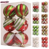 PEARL Christmas Baubles, 6cm Plastic Christmas Ball Ornaments,  Colorful Christmas Tree Hanging Baub