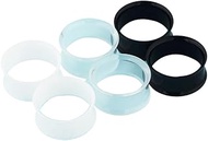 Pack of 2 Black Simplicity Acrylic Double Flare Ear Gauges Ear Plugs Tunnel Body Piercing Jewellery 