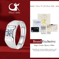 Chard Wake-Cincin Pria Couple Berlian Sertifikat GRA Cincin Cowok Adjustable Tunangan Pernikahan Fas