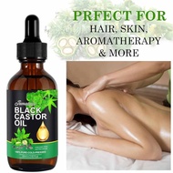 Black Castor Oil Organic Hair Skin Essential Massage Oil Nourishing