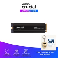 Crucial T500 2TB PCIe Gen4 NVMe M.2 SSD (with heatsink) - Genuine product
