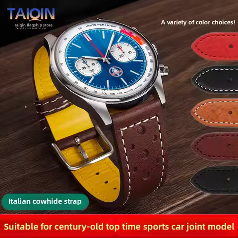 High-quality genuine leather watch strap for Breitling Top Time series Deus/B01 Ltalian Calfskin Wat