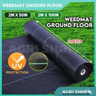 Agrishop 2M X 50M Or 2M X 100M Weedmat Landscape Weed Control Mat Woven Ground Cover Membrane Garden