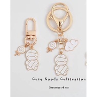 cute barang Mummy keychain small souvenir birthday free door gift for best friend kid girl 可爱木乃伊钥匙扣挂